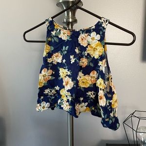 Open back floral tank top!